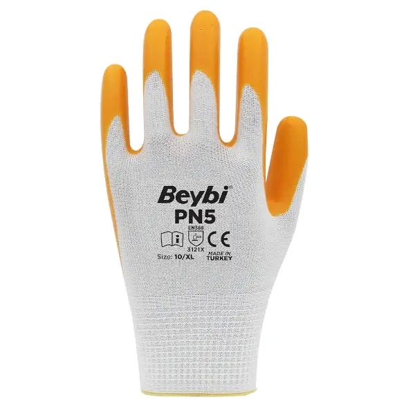 Beybi PN5 Polyester Örme Nitril Eldiven