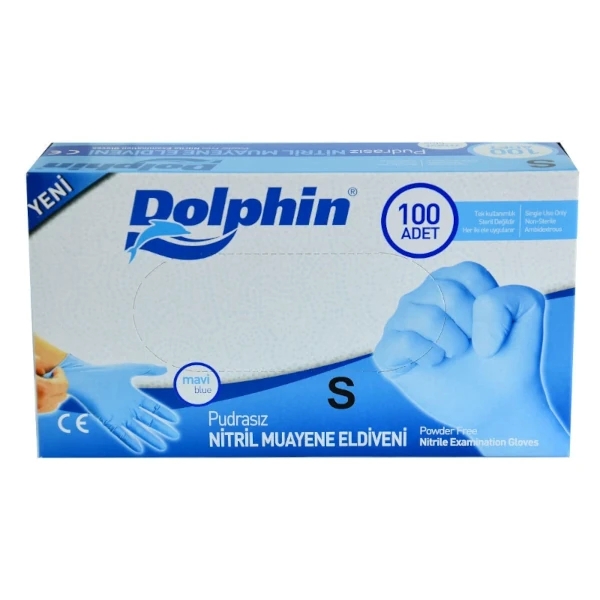 Dolphin Mavi Nitril Pudrasız Eldiven