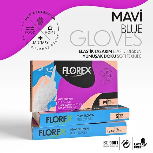 Florex Tpe Mavi Eldiven