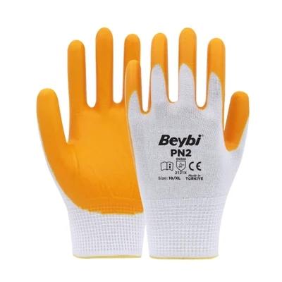 Beybi PN2 Nitril İş Eldiveni - Sarı Nitril Eldiven