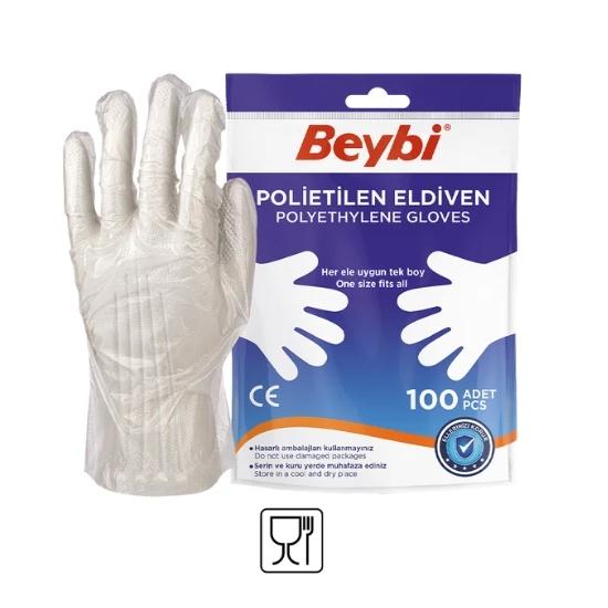 Beybi Şeffaf Pet Polietilen Eldiven -%10Kampanyalı