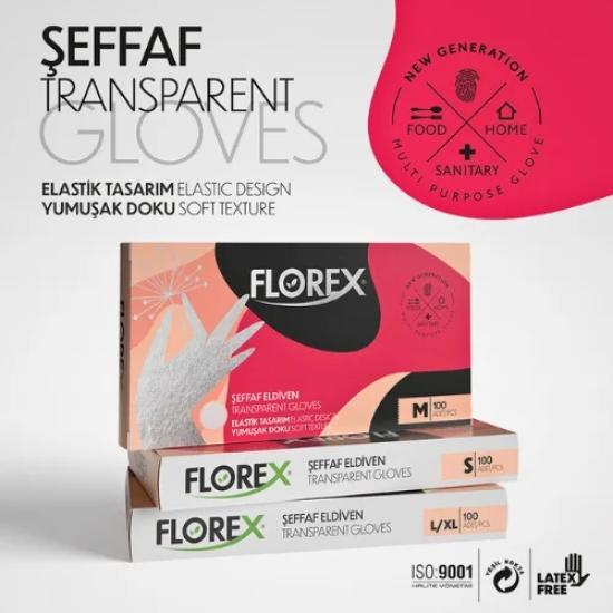 Florex Tpe Şeffaf Eldiven - Ücretsiz Kargo 