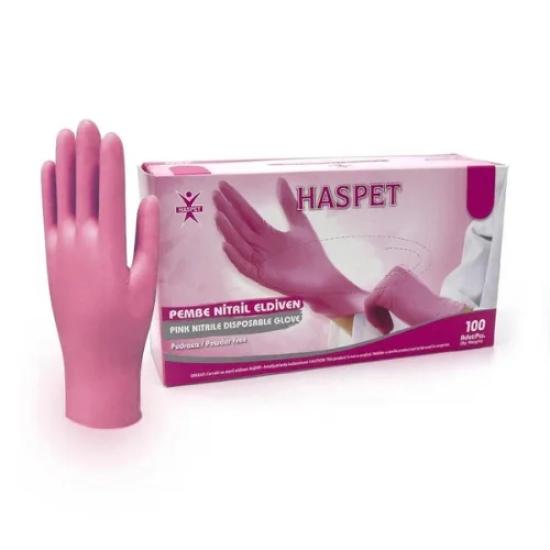 Haspet Pembe Nitril Eldiven -Ücretsiz Kargo