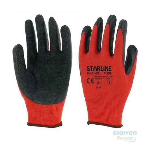 Starline E-45 Dalgalı Lateks Eldiven 